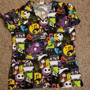 Nightmare before Christmas scrub top
